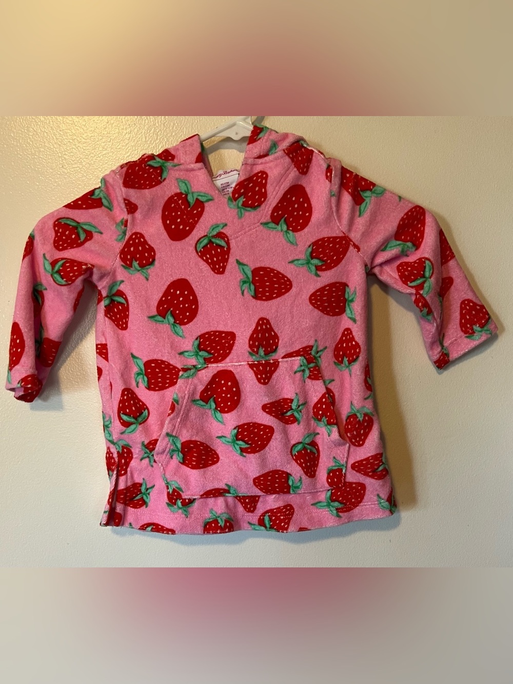 Tommy Bahama Pink Strawberry Hooded Pullover 12 mos